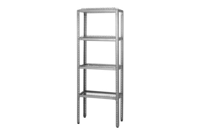 Стеллаж для сушки посуды ССПн - 1000*300*1600 "Norma Inox" (сетки "стаканы" - 4 шт.; без поддона)