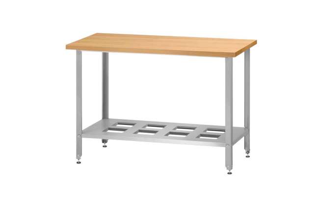 Стол кондитерский СПРн - 1500*600*860 "Norma Inox" (полка-решетка, ножка угловая)