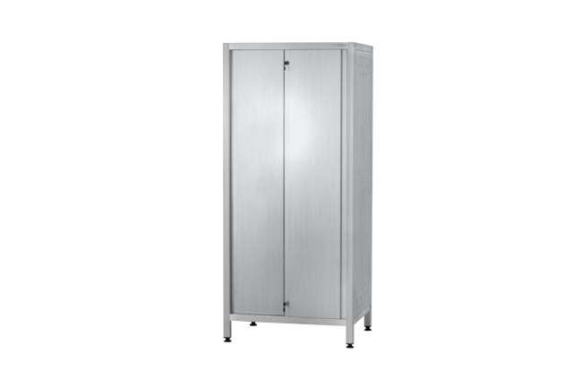 Шкаф кухонный ШЗКп - 1000*600*1800 "Profi Inox", двери-купе, 3 сплошные полки, без к-та замков